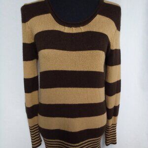 1955 vintage woman's brown and tan sweater as Medium